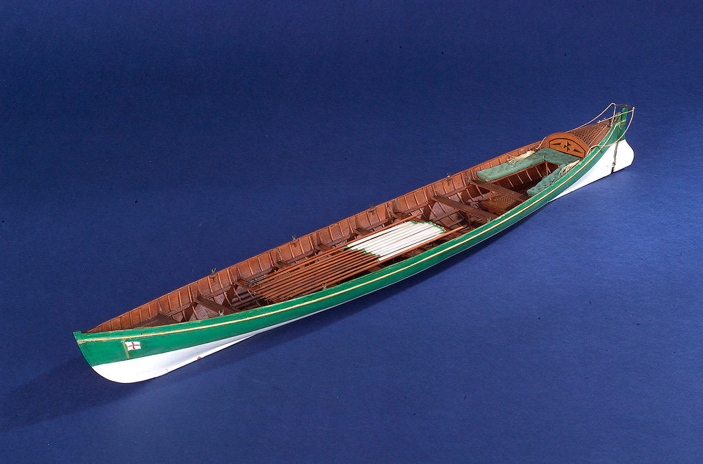 Detail of Full hull model of a gallery (circa 1880) by unknown
