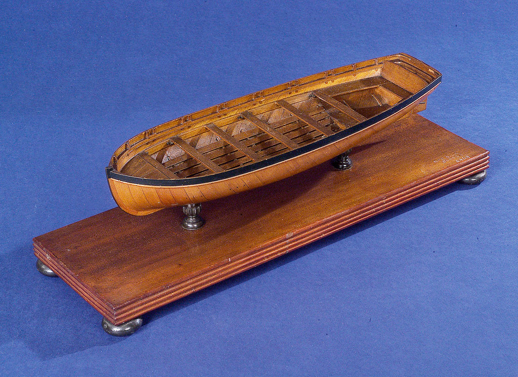 Detail of Jolly boat, port 3/4 bow by unknown