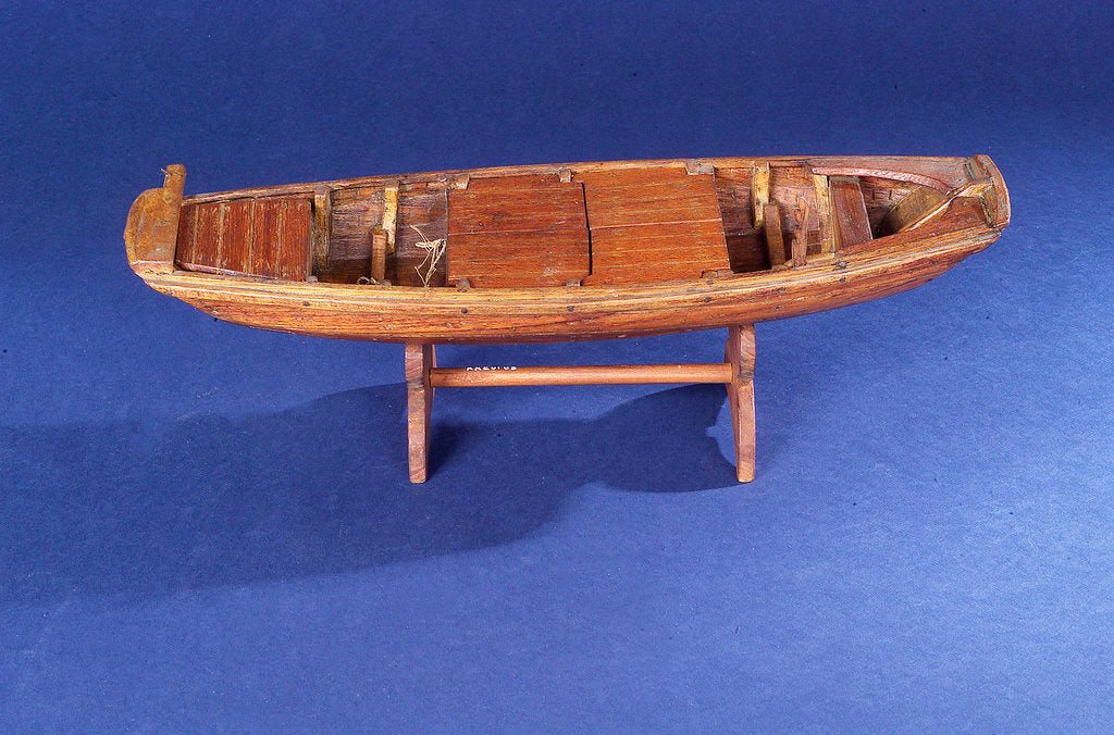 Detail of Sampan, starboard broadside by unknown