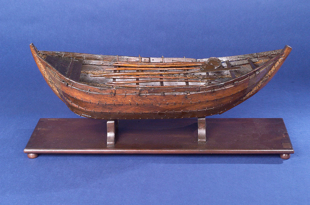 Detail of Masula surf boat, starboard broadside by unknown