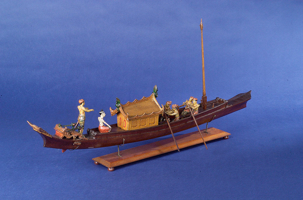 Detail of Burmese ceremonial barge, starboard stern quarter by unknown