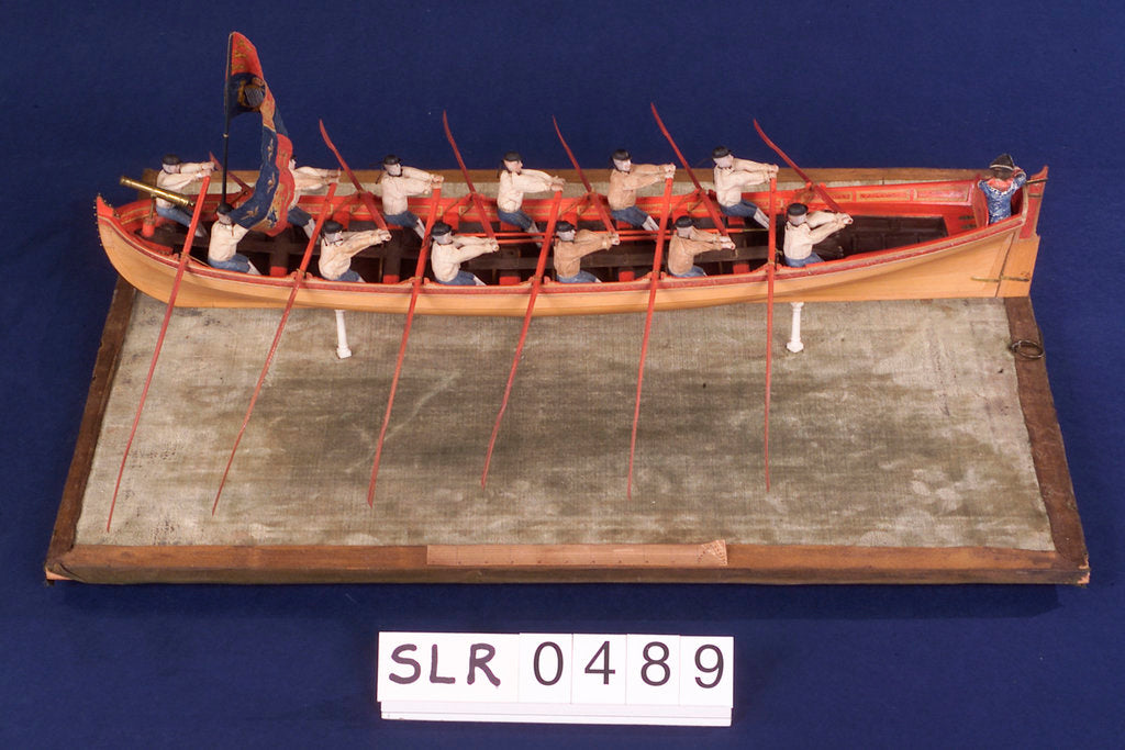 Detail of Full hull model of Admiral's Barge by unknown