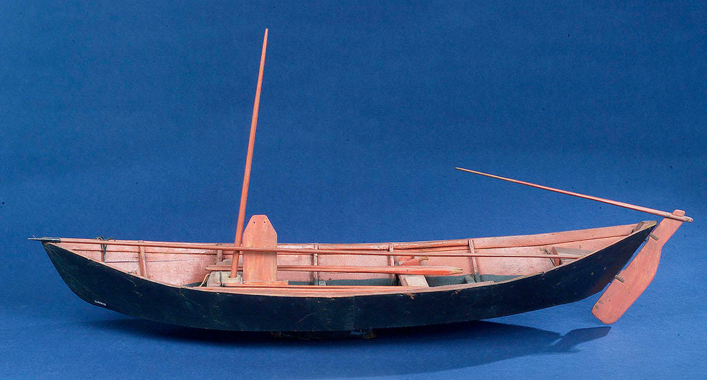 Detail of Full hull model, Bridgwater flatner, port broadside by Charles Holt