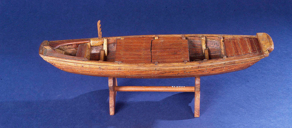 Detail of Sampan, port broadside by unknown