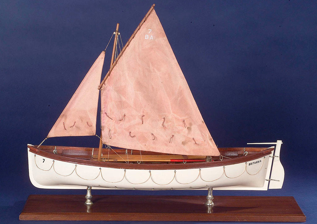 Detail of Full hull model representing 'Britannia' and 'Glasgow', port broadside by unknown