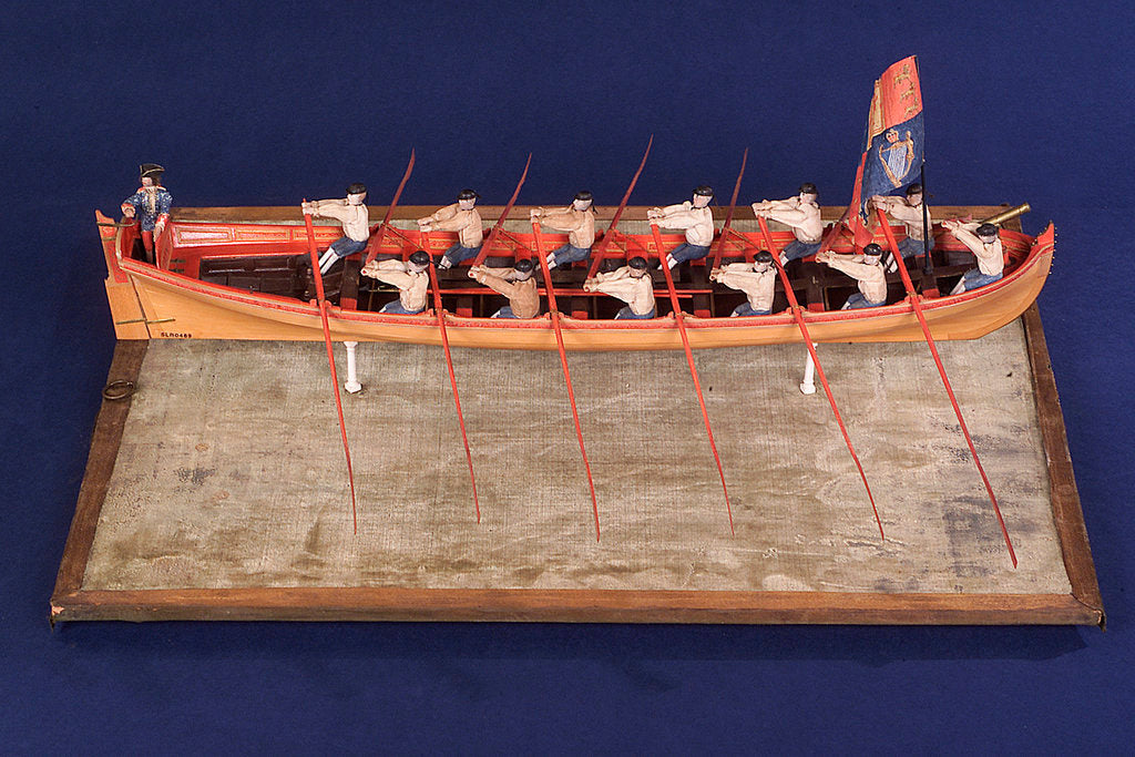 Detail of Full hull model of Admiral's Barge by unknown