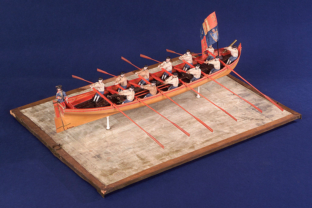 Detail of Full hull model of Admiral's Barge by unknown