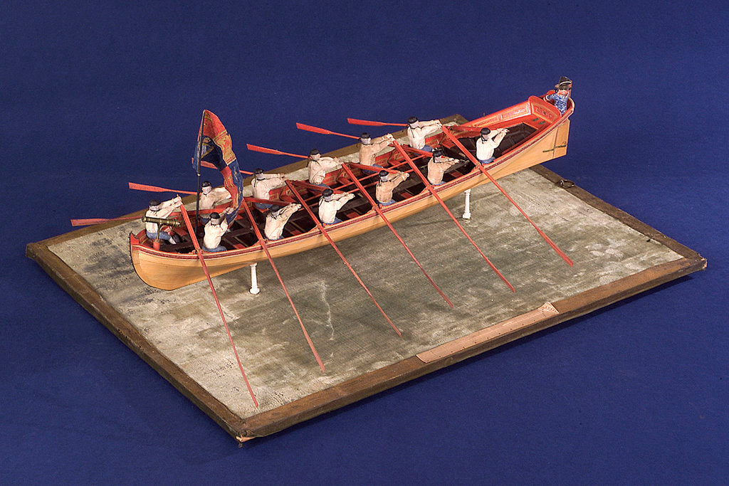 Detail of Full hull model of Admiral's Barge by unknown