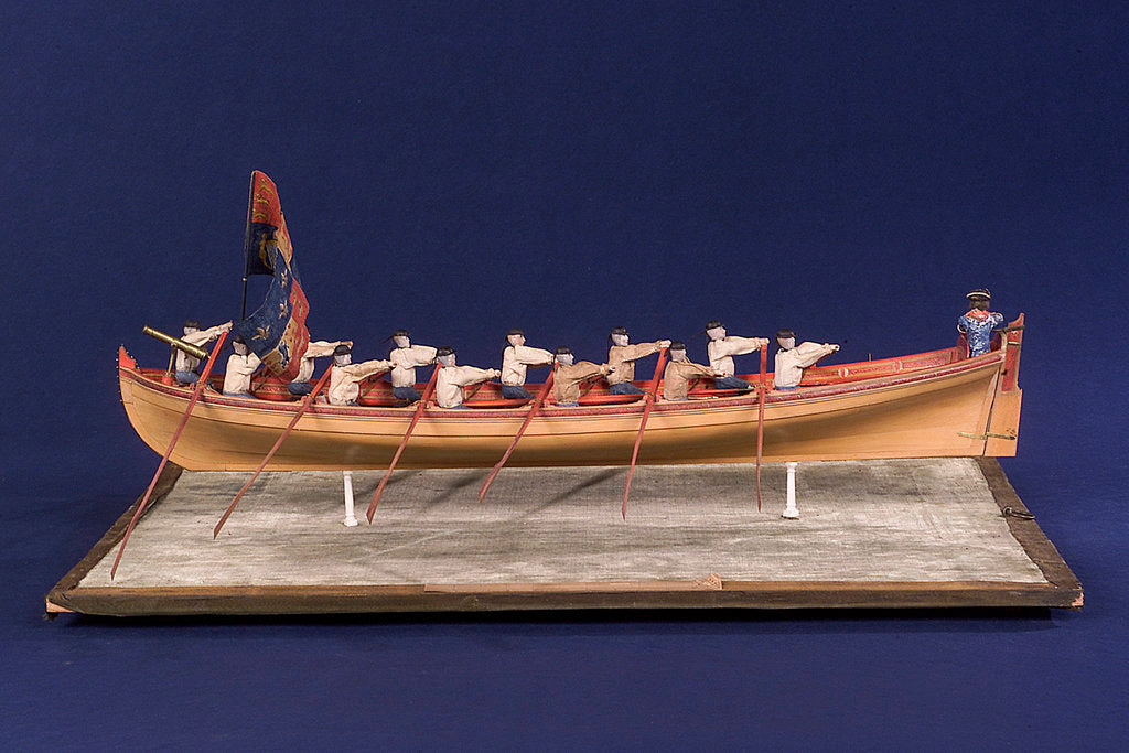 Detail of Full hull model of Admiral's Barge by unknown