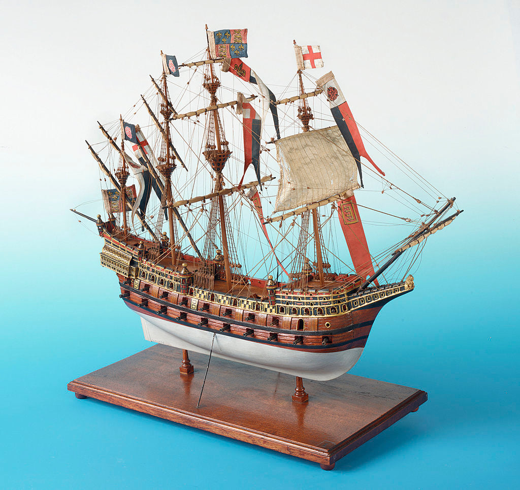 Detail of 80-gun galleon or man-of-war 'Great Harry' by unknown