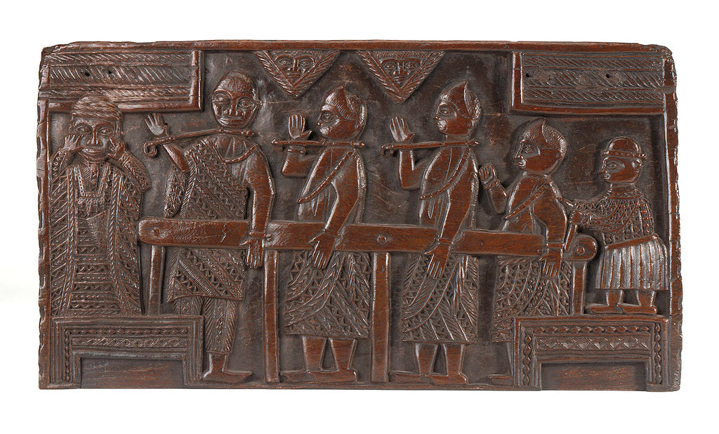 Detail of Benin chair seat by unknown