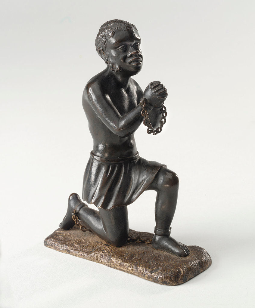 Detail of Kneeling figure of an enslaved African by unknown
