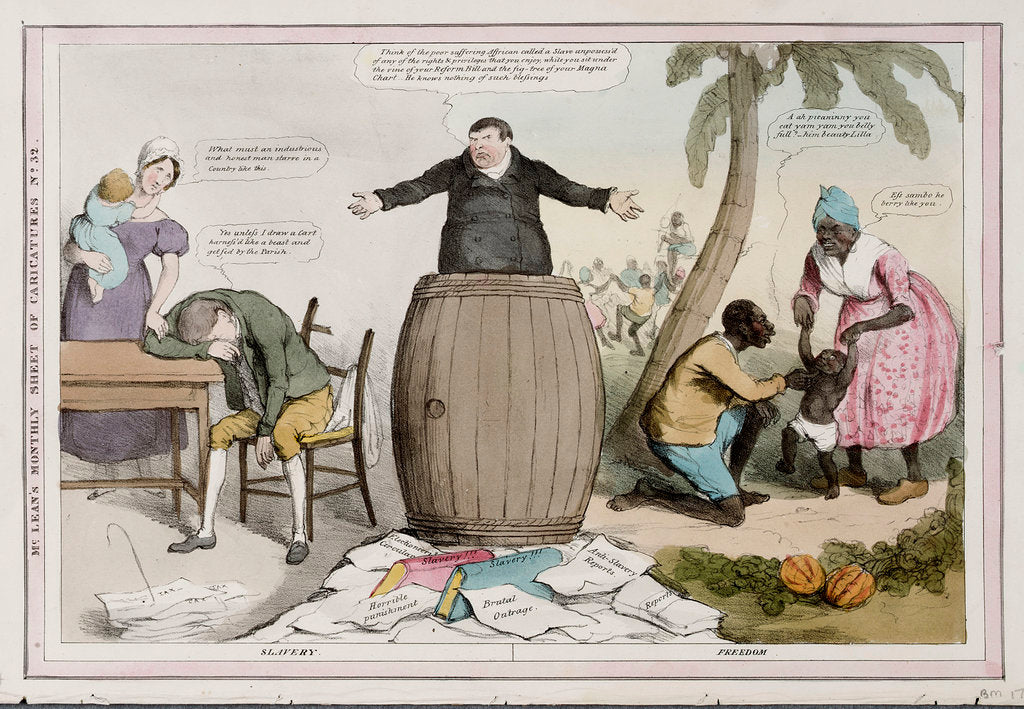 Detail of Slavery/Freedom by Robert Seymour