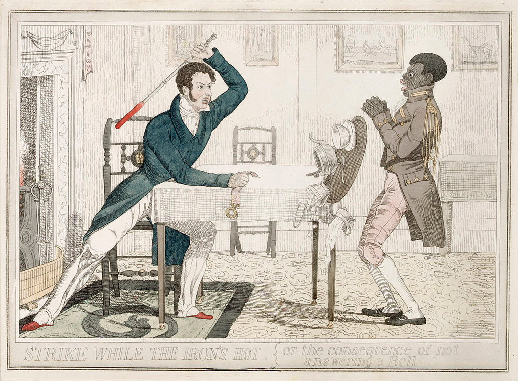 Detail of Strike while the iron's hot (or The consequence of not answering a bell) by Richard Dighton