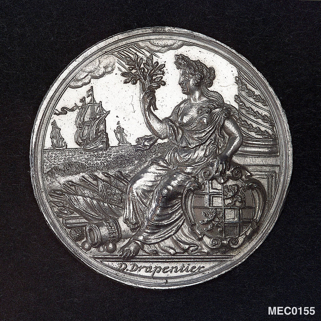 Detail of Medal commemorating the Peace of Utrecht, 1713 by D. Drappentier