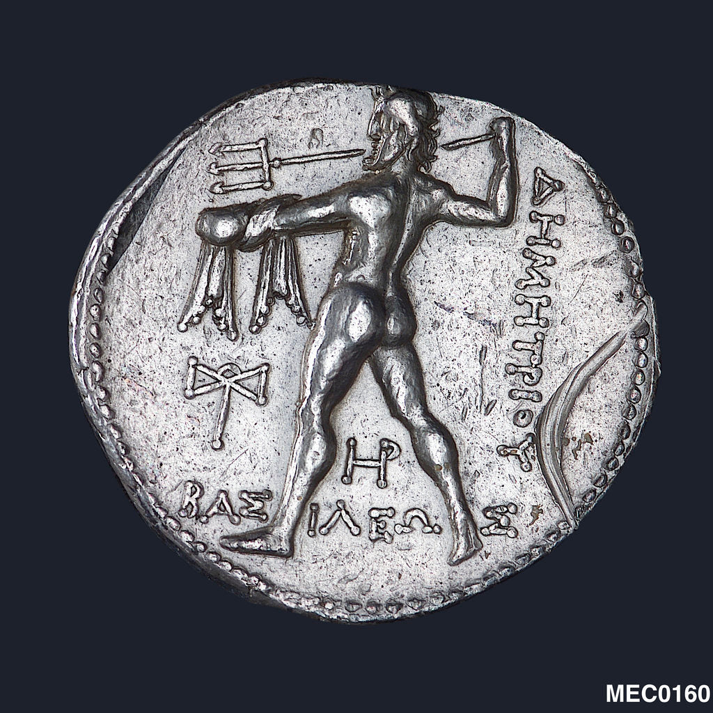 Detail of A tetradrachm commemorating the Battle of Salamis in Cyprus, BC306 by unknown