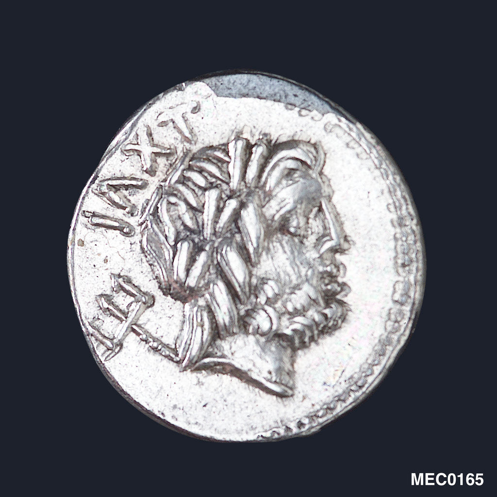 Detail of Denarius depicting head of Neptune by unknown