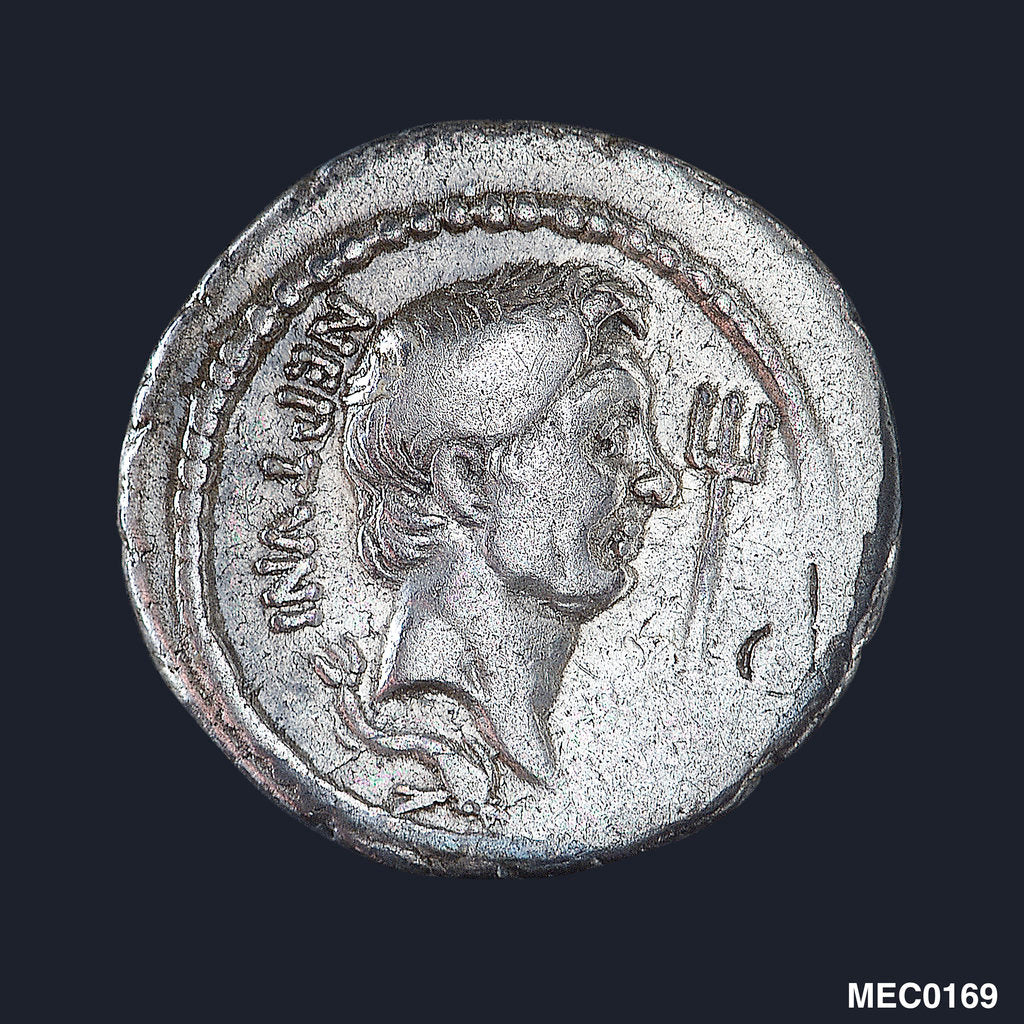 Detail of A denarius commemorating the victories of Q. Nasidius by unknown