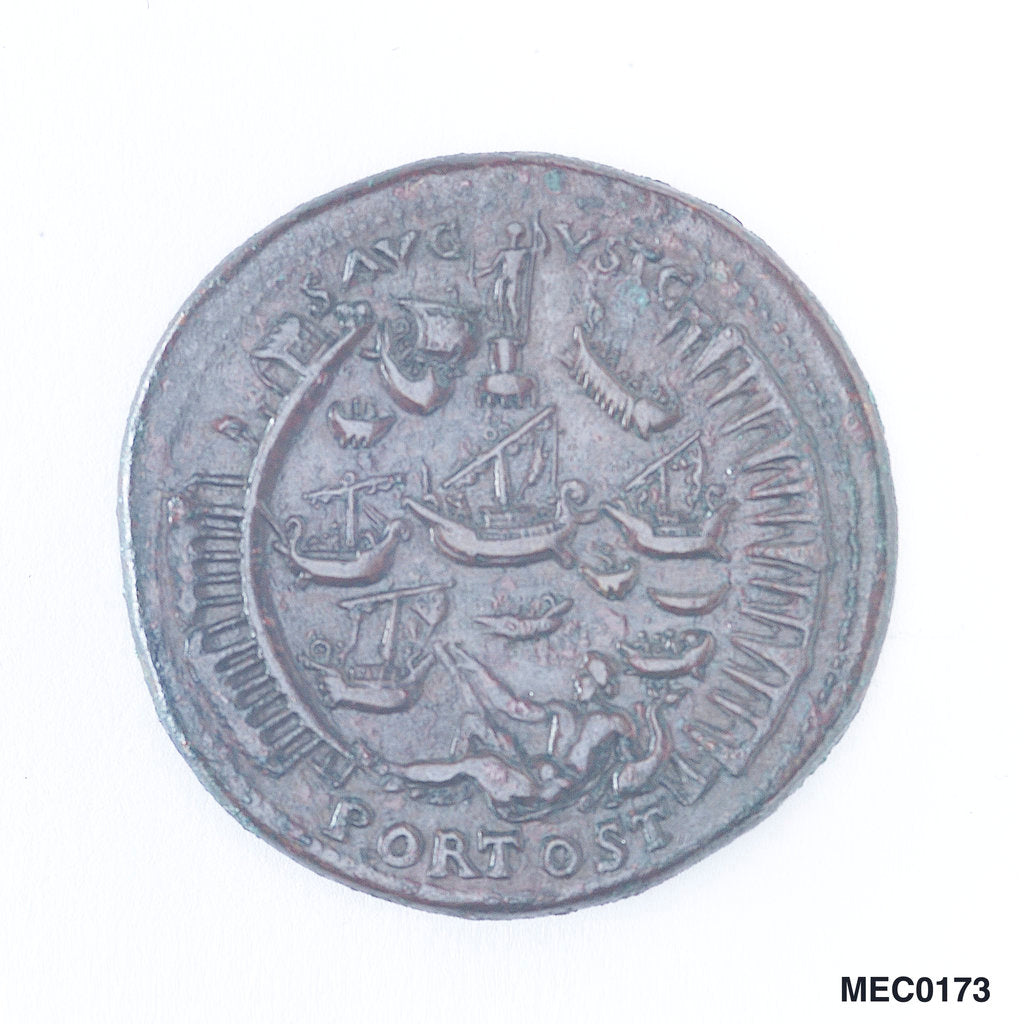 Detail of Classical coin depicting Emperor Nero by unknown