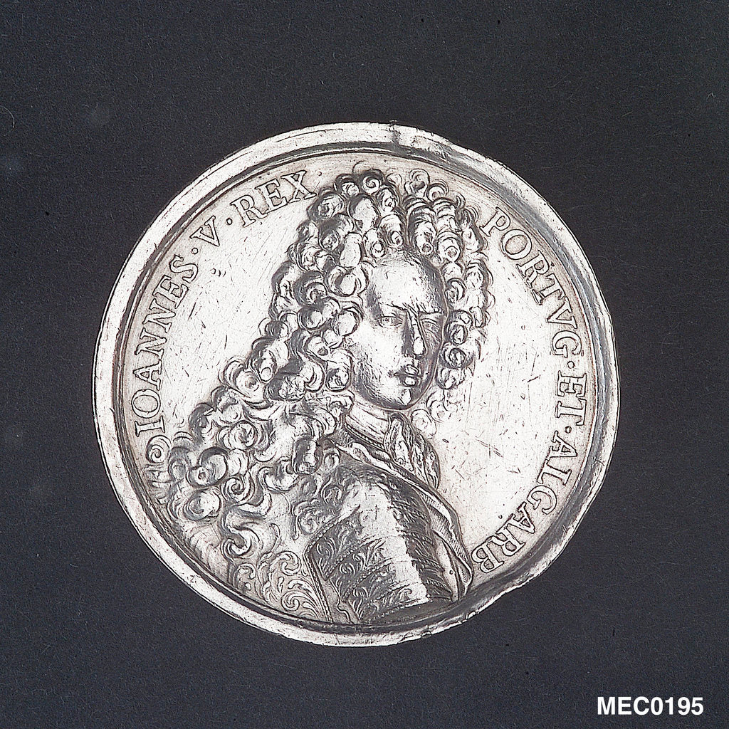 Detail of Medal commemorating the action off Corfu victory over the Turks, 1716 by O. Hamerani