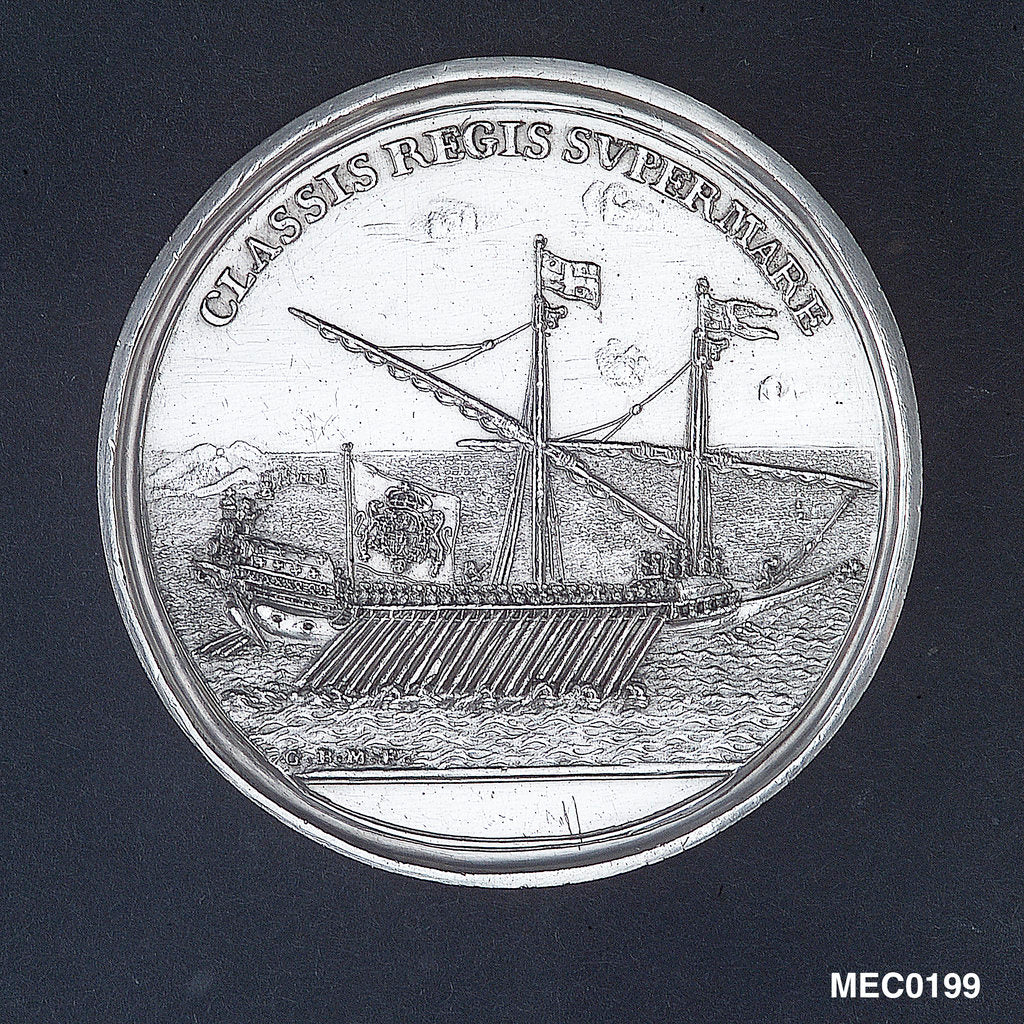 Detail of Medal commemorating Charles Emanuel and his fleet by G. Maltese
