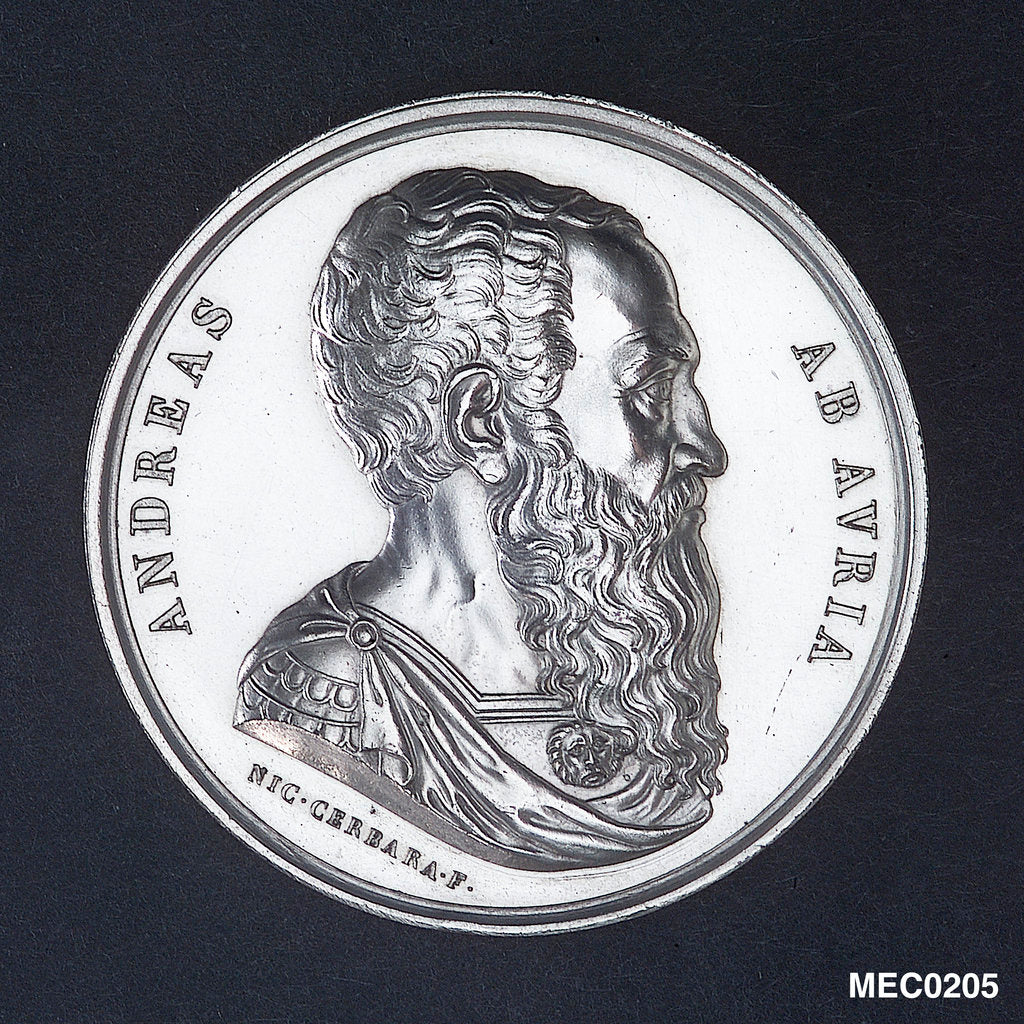 Detail of Medal commemorating Admiral Andrea Doria tercentenary, 1829 by N. Cerbara