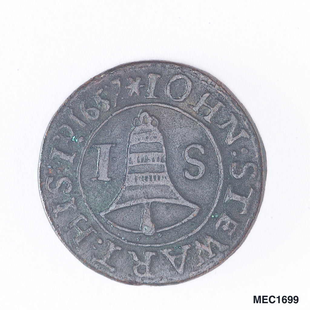 Detail of Belfast penny token by unknown