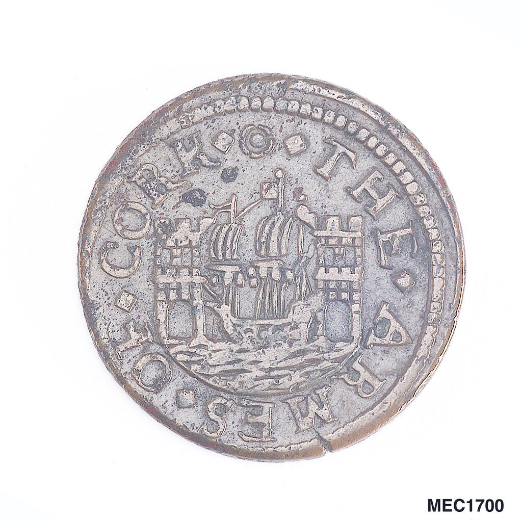 Detail of Cork penny token by unknown