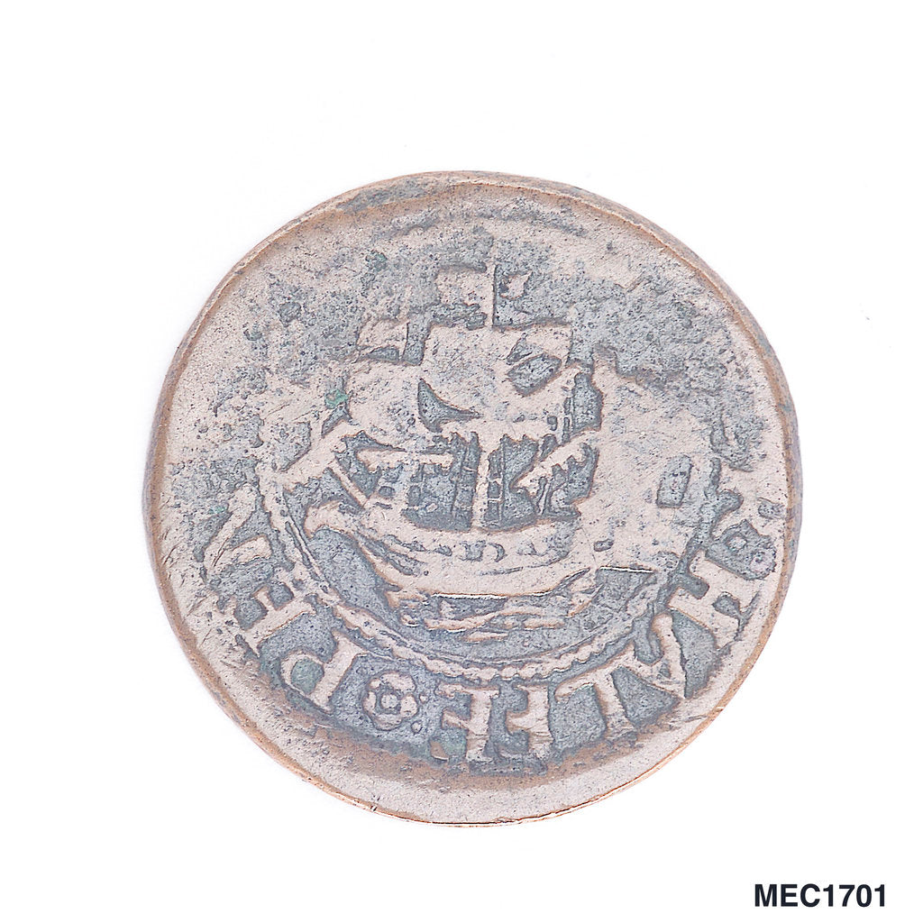Detail of Cork halfpenny token by unknown