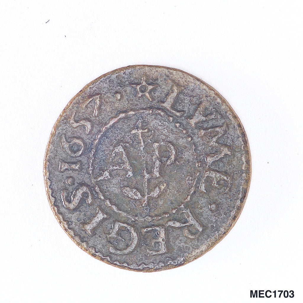 Detail of Token depicting a sailing ship by unknown