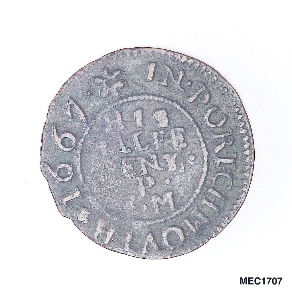 Detail of Portsmouth halfpenny token by unknown