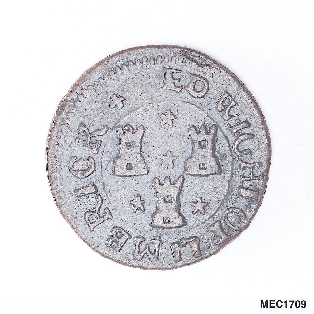 Detail of Limerick halfpenny token by unknown