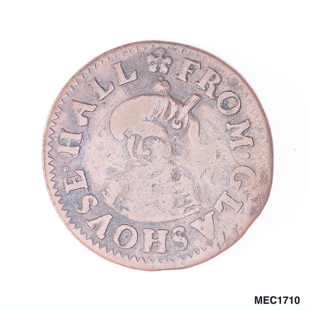 Detail of Token depicting a sailing ship by unknown
