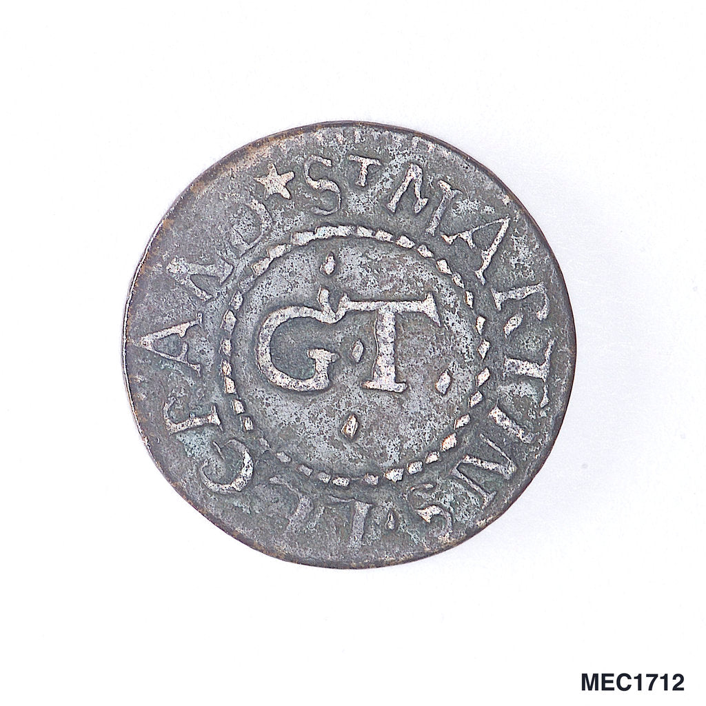 Detail of Token depicting a sailing ship by unknown