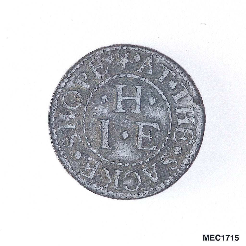 Detail of Brass token by unknown