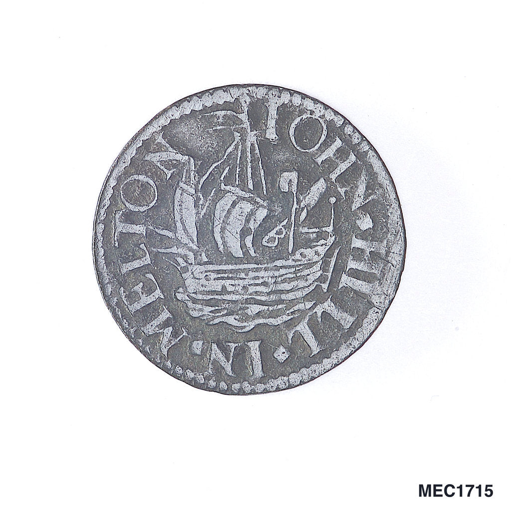 Detail of Brass token by unknown
