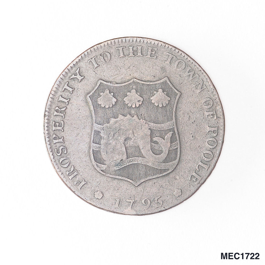 Detail of Poole halfpenny token by unknown