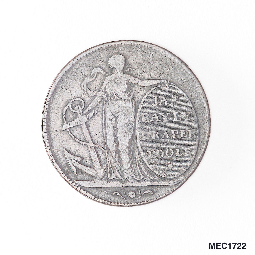 Detail of Poole halfpenny token by unknown