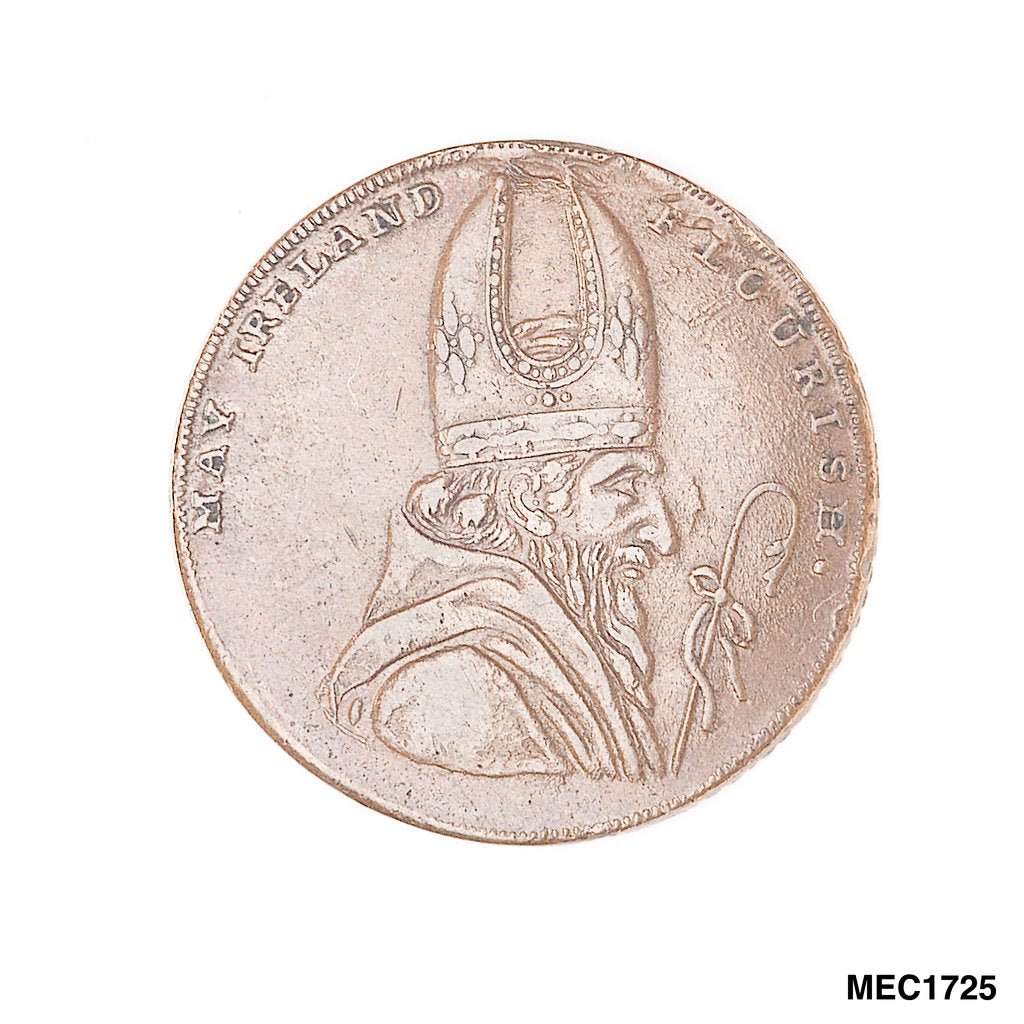 Detail of Irish halfpenny token by unknown