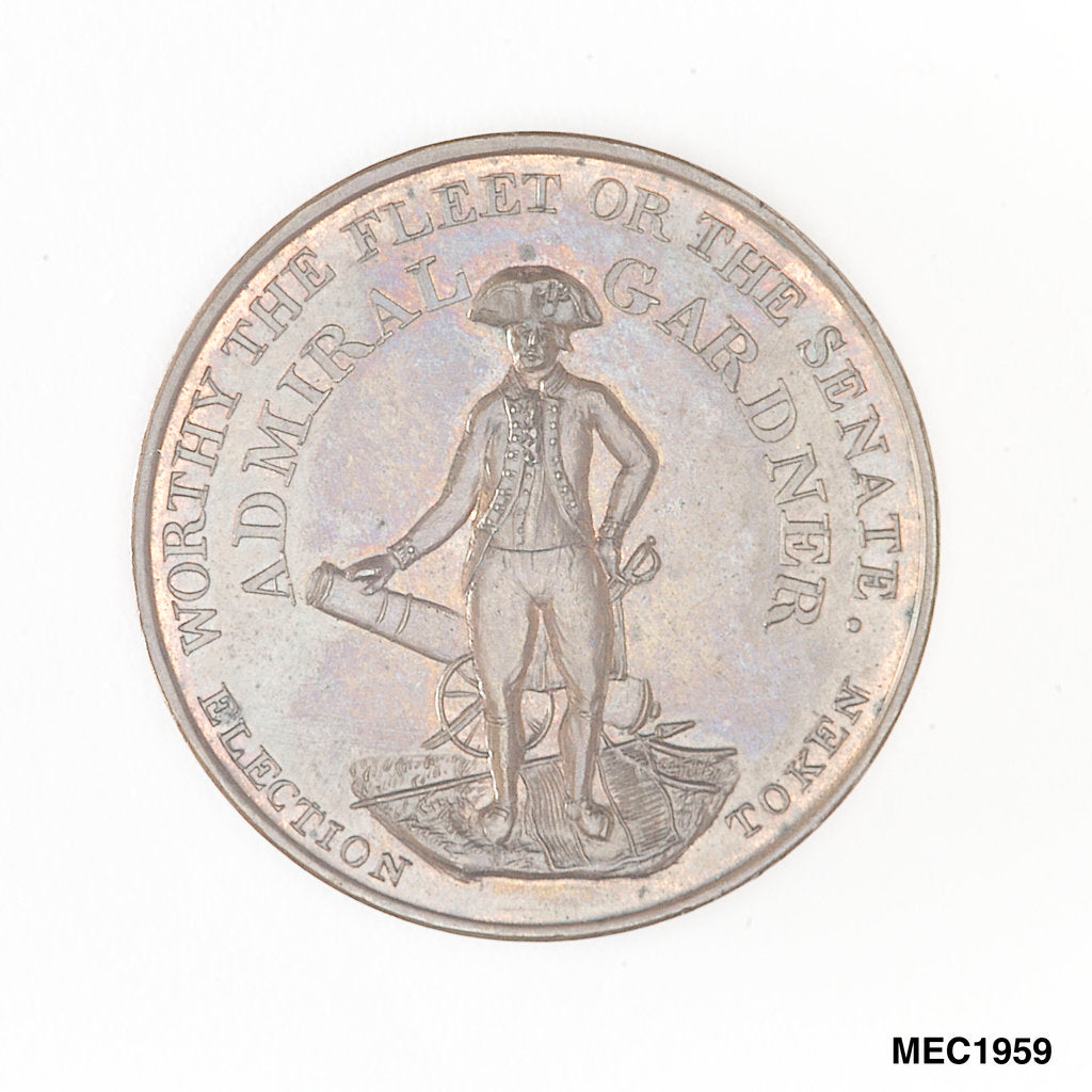 Detail of Election token commemorating Vice-Admiral Sir Alan Gardner MP by unknown