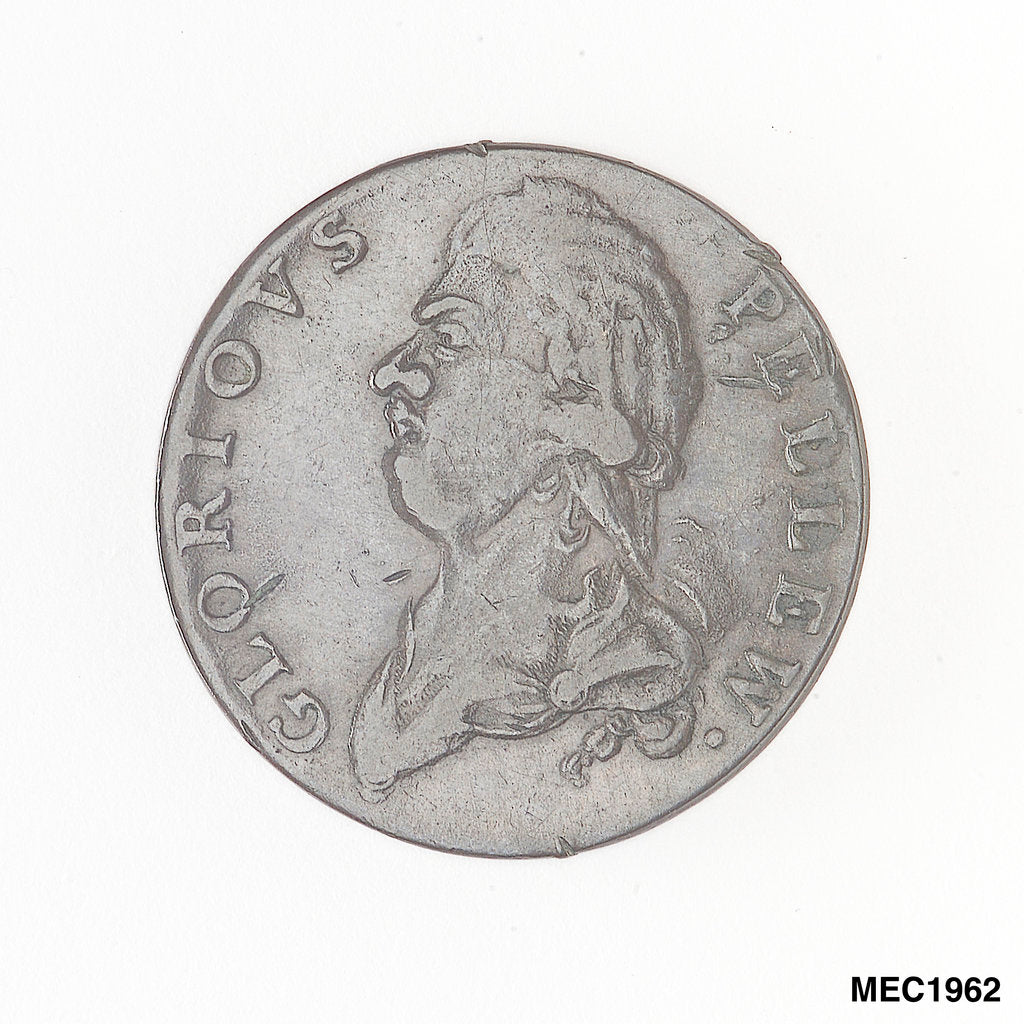 Detail of Halfpenny token commemorating Sir Edward Pellew, 1st Viscount Exmouth (1757-1833) by unknown