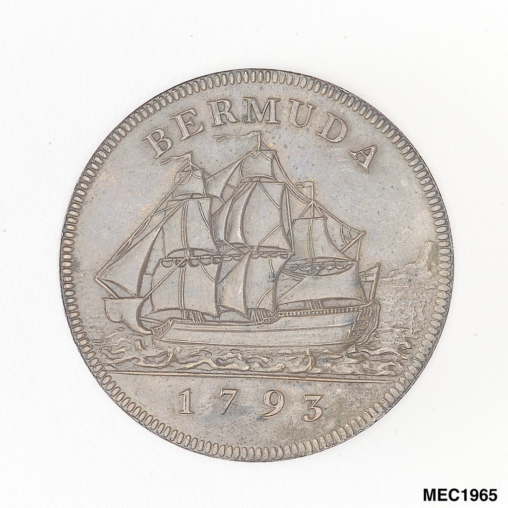 Detail of Bermuda Penny by J.P. Droz
