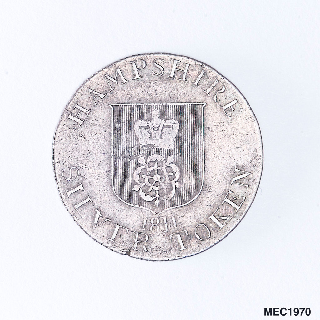 Detail of Hampshire shilling token by unknown