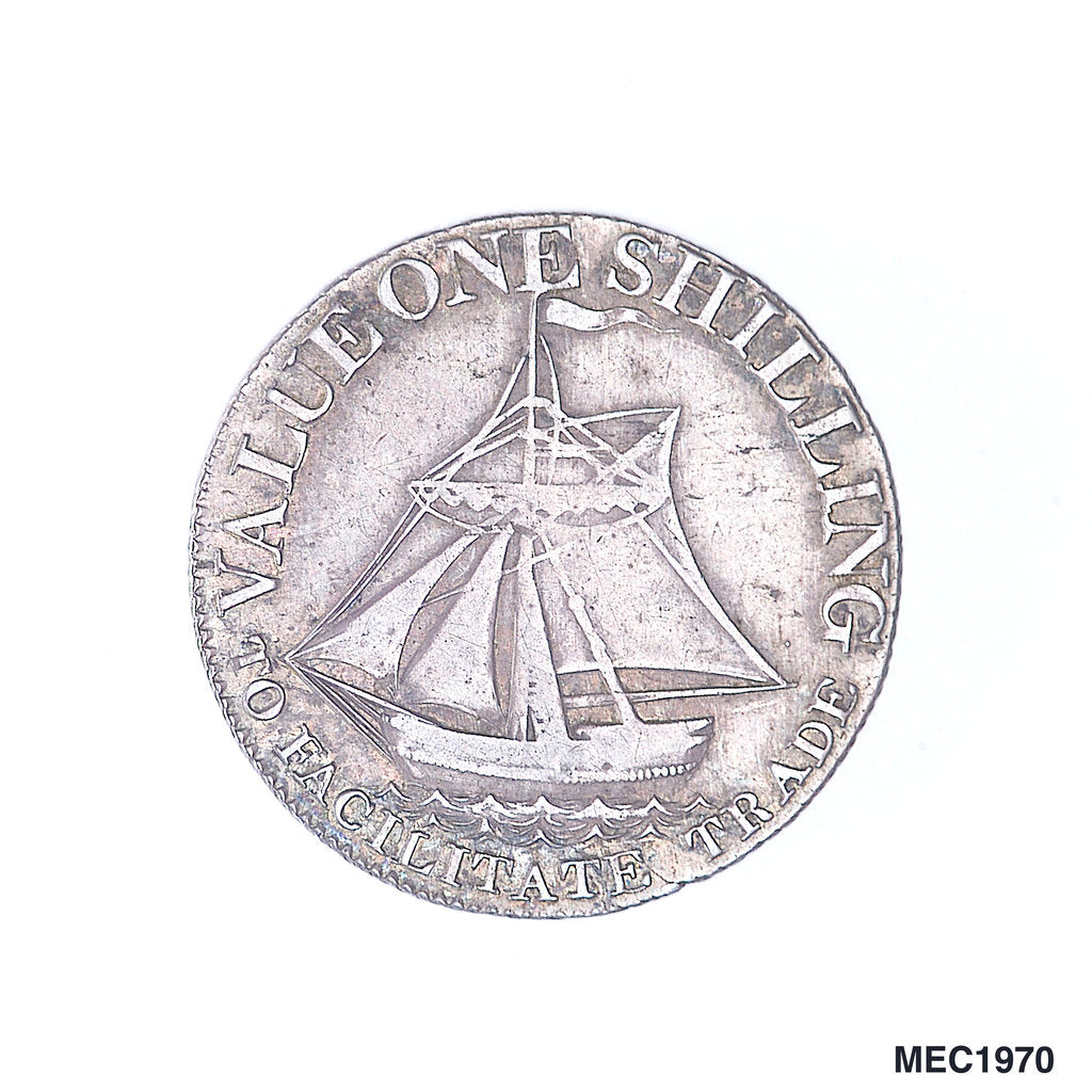 Detail of Hampshire shilling token by unknown