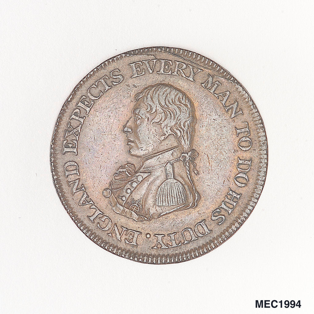 Detail of Sheffield halfpenny token by unknown