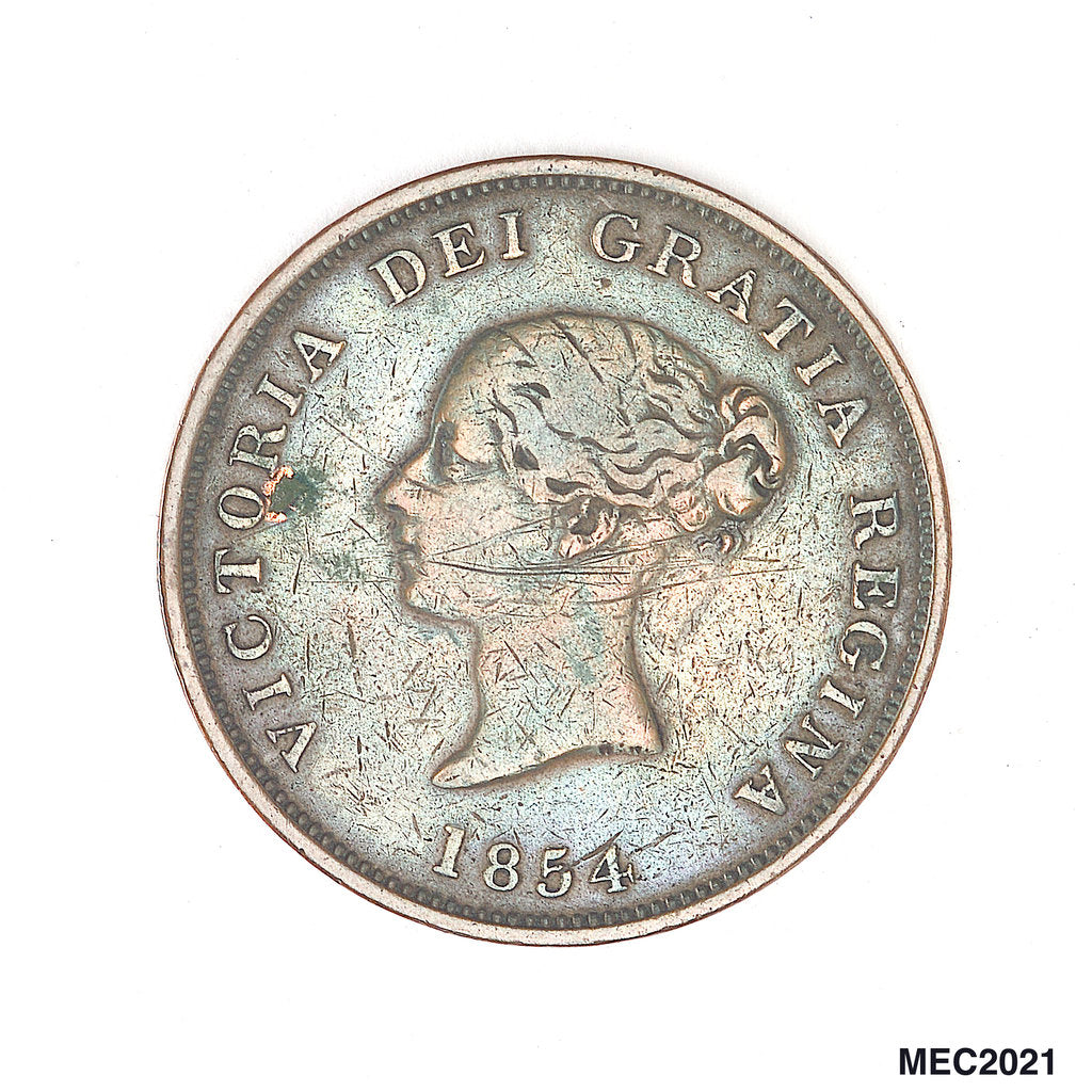 Detail of New Brunswick penny token by W. Wyon