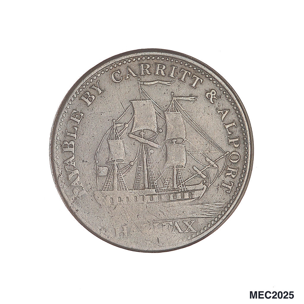 Detail of Halifax halfpenny token by unknown