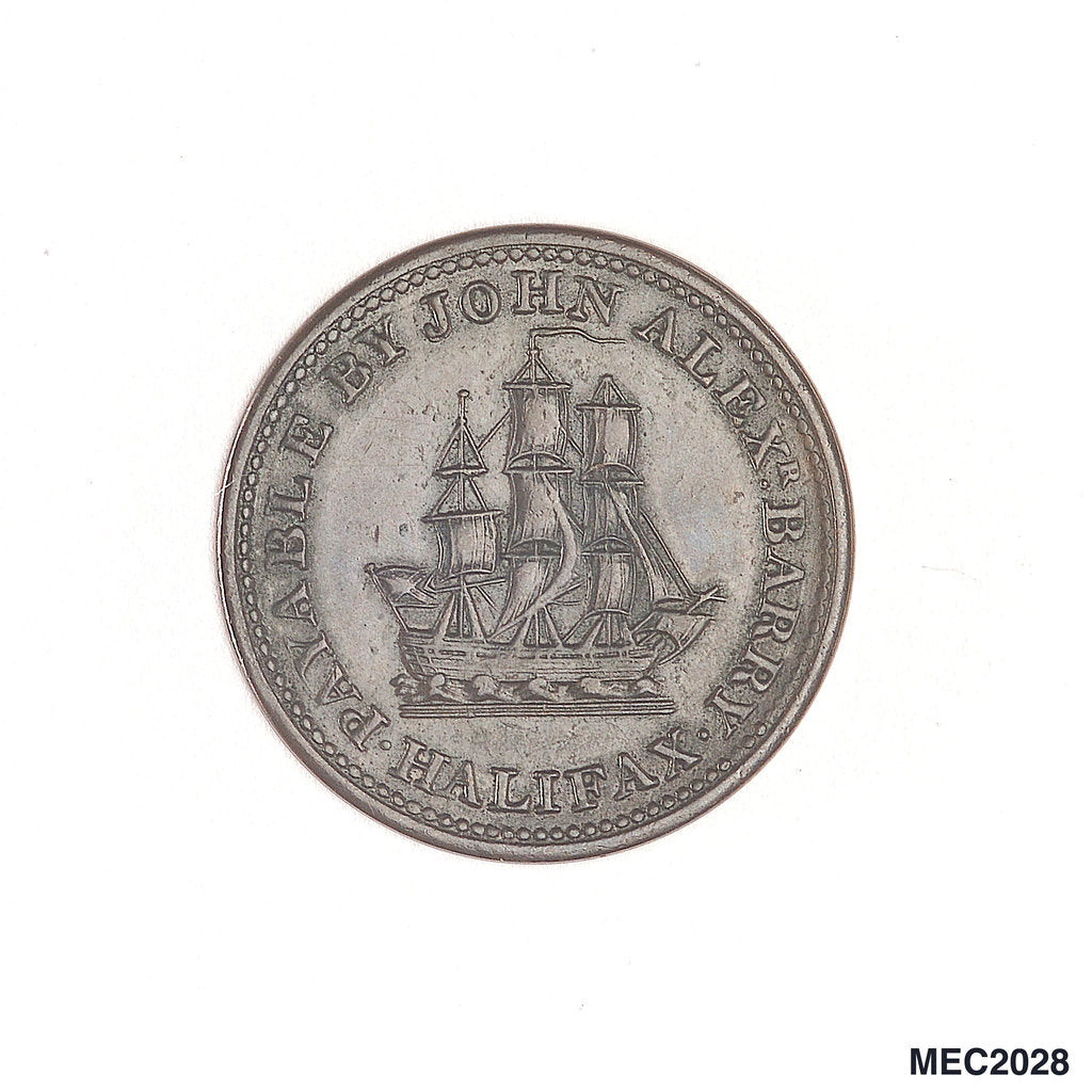 Detail of Halifax halfpenny token by unknown