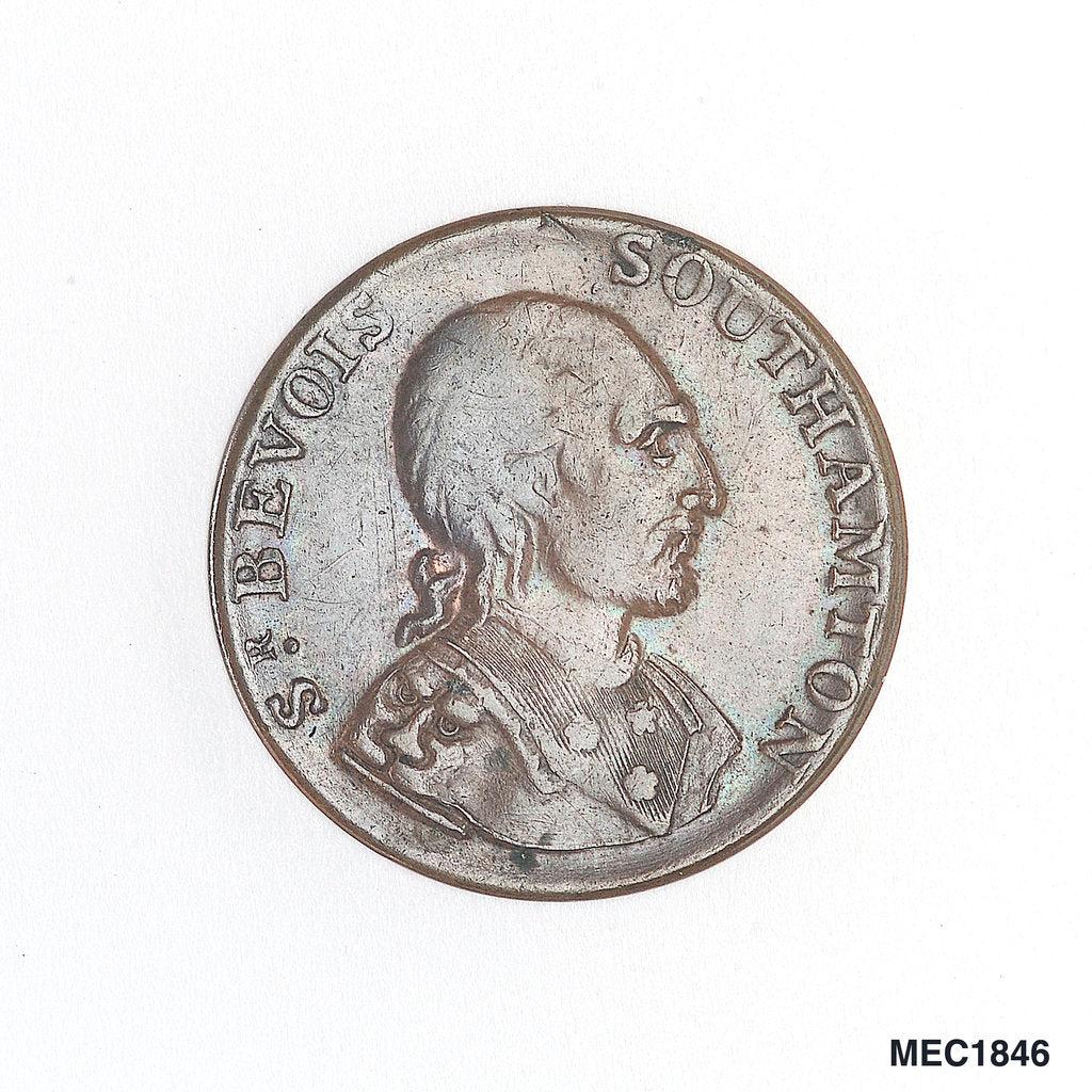 Detail of Southampton halfpenny token by unknown