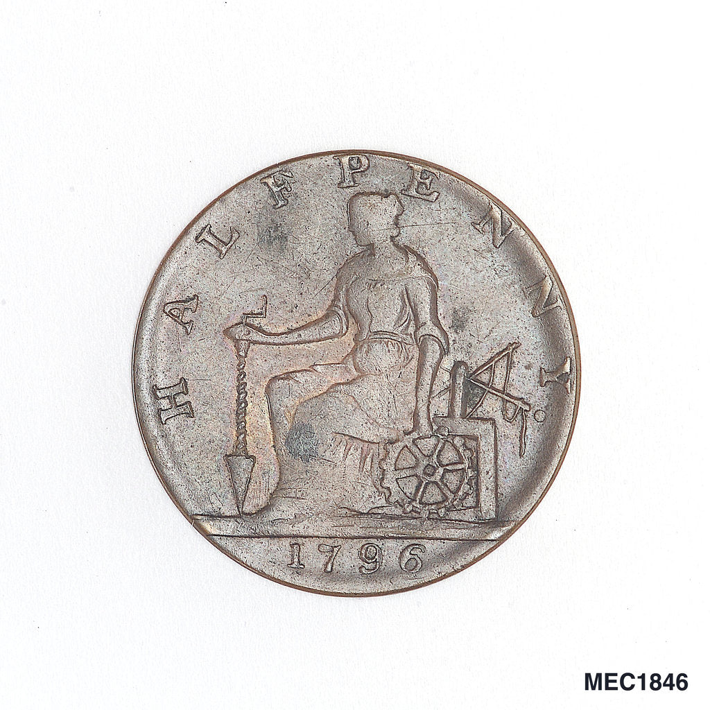Detail of Southampton halfpenny token by unknown
